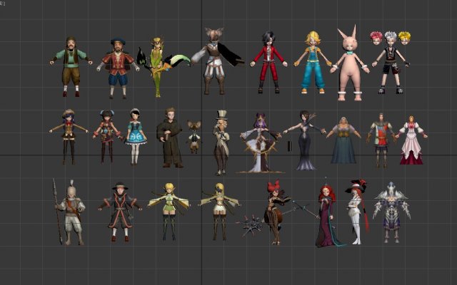 download s of modern game characters 3D Model .c4d .max .obj .3ds .fbx .stl .blend 