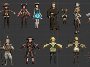 download s of modern game characters 3D Model
