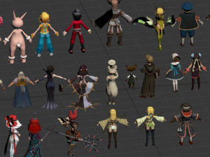 download s of modern game characters 3D Model