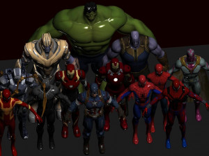 of modern game characters Modelo 3D