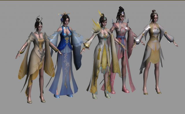 of game characters 3D 模型 .c4d .max .obj .3ds .fbx .stl .blend 
