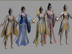 of game characters 3D Model