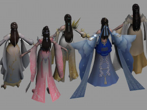 of game characters 3D 模型