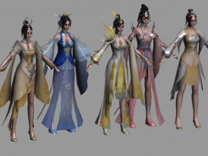 of game characters 3D 模型