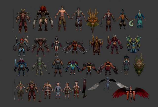 of game characters Modèle 3D .c4d .max .obj .3ds .fbx .stl .blend 