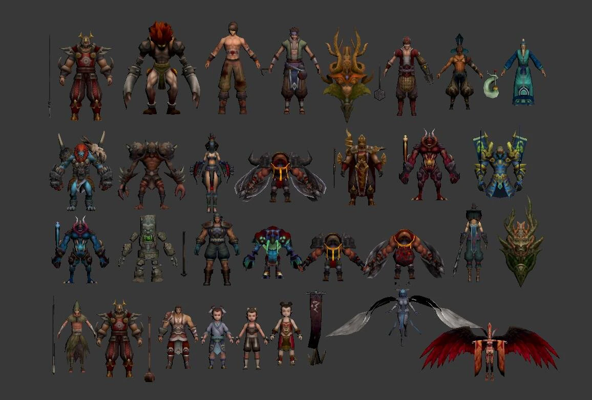 of game characters 3D Model .c4d .max .obj .3ds .fbx .stl .blend 