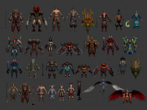 of game characters 3D Model