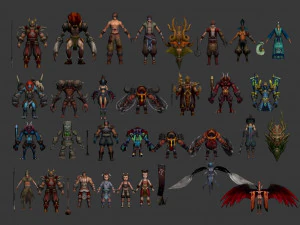 игровых персонажей 3D Модель