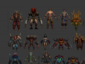 of game characters 3D Model