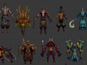 of game characters Modèle 3D