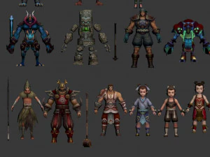of game characters 3D Model