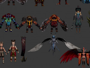 of game characters Modèle 3D