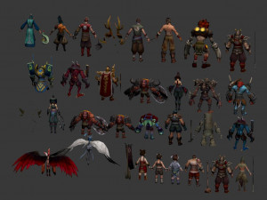 of game characters Modèle 3D