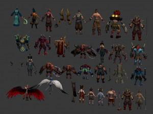 of game characters Modèle 3D