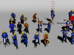 construction worker 3D Model