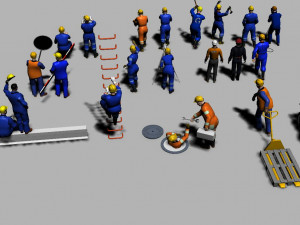 construction worker Modèle 3D