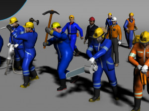 construction worker Modèle 3D