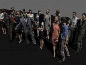 business men and women 3D Model