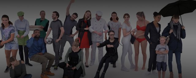 young men and women 3D 模型 .c4d .max .obj .3ds .fbx .stl .blend