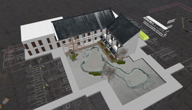 of new chinese style ancient garden Modelo 3D .c4d .max .obj .3ds .fbx .stl .blend