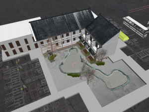 taman kuno gaya Cina baru Model 3D