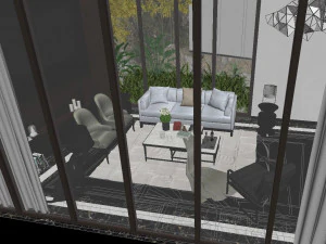 of pool appearance in modern villa 3D Model