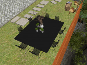 of pool appearance in modern villa Model 3D