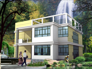 drawing 213 of single family villa on the second floor 3D Model