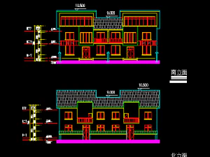 drawing 214 of two storey villa 3D Model