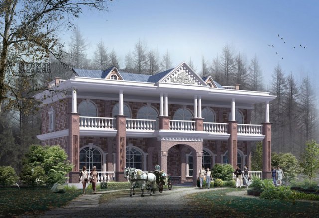 drawing 215 of single family villa on the second floor 3D 模型 .c4d .max .obj .3ds .fbx .stl .blend