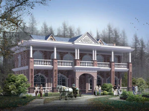 desenho 215 de moradia unifamiliar no segundo andar Modelo 3D