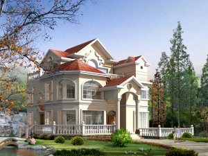 3-storey single family villa 3D Model