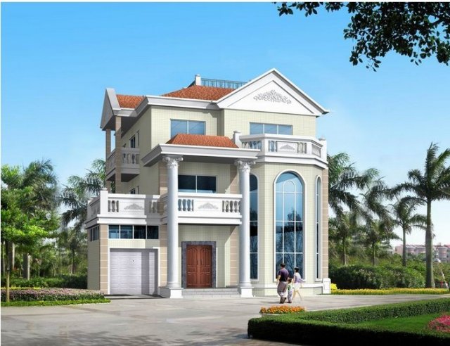 three storey villa 3-02 3D-Modell .c4d .max .obj .3ds .fbx .stl .blend 