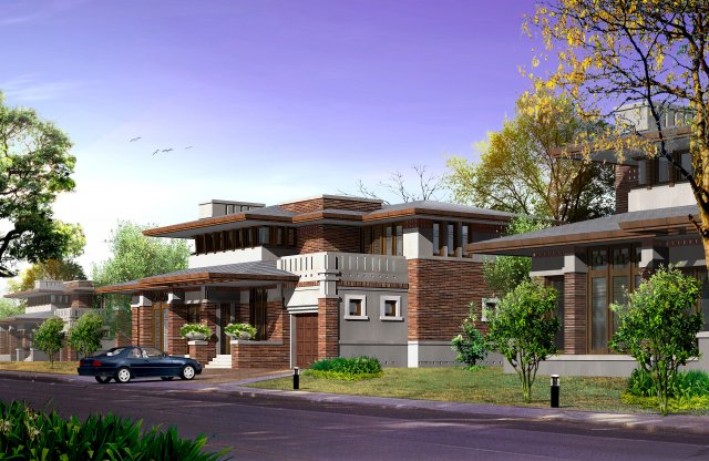three storey villa 3-03 3D-Modell .c4d .max .obj .3ds .fbx .stl .blend 