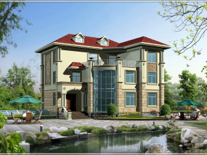 2-storey semi detached villa 3D Model
