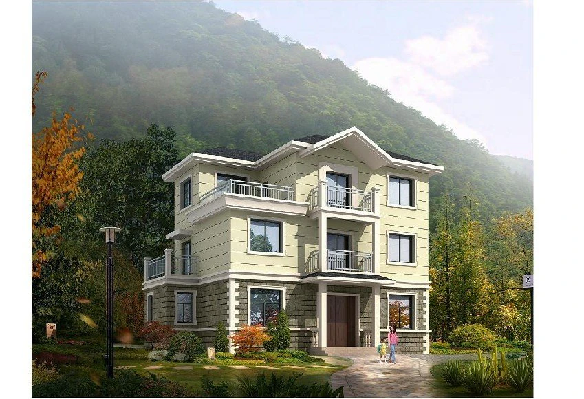 three story villa 3-09 3D Model .c4d .max .obj .3ds .fbx .stl .blend 