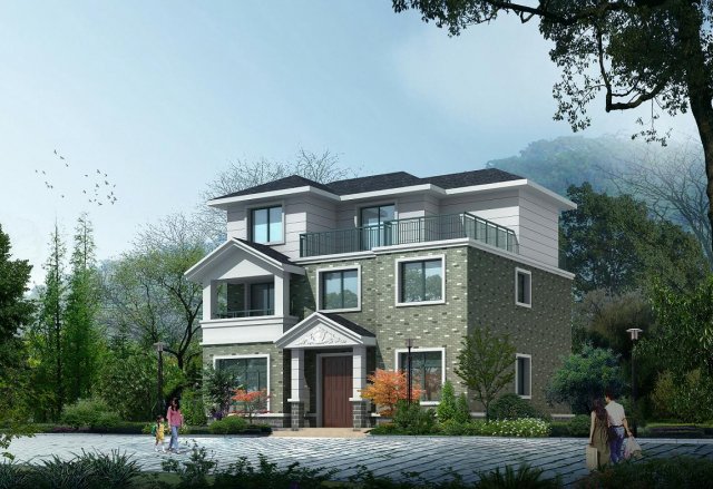three storey villa 3-11 Modelo 3D .c4d .max .obj .3ds .fbx .stl .blend 