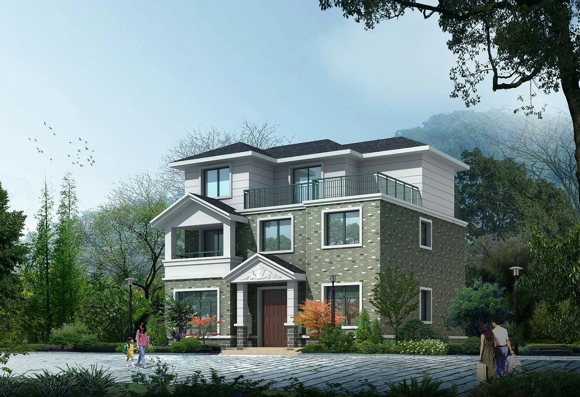 three storey villa 3-11 3D Model .c4d .max .obj .3ds .fbx .stl .blend 