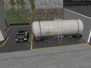 of modern gas station 3D मॉडल