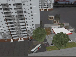 of modern gas station 3D Model