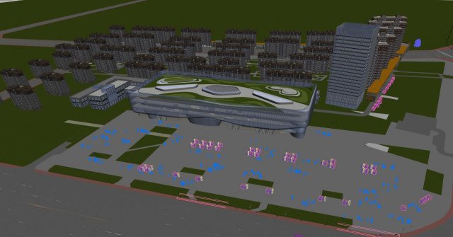 of modern commercial building appearance 3D Модель .c4d .max .obj .3ds .fbx .stl .blend 