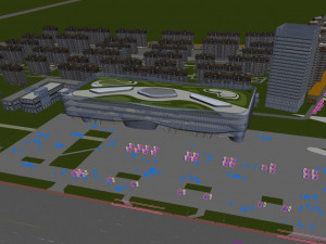 of modern commercial building appearance 3D Model