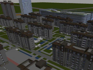of modern commercial building appearance 3D Model