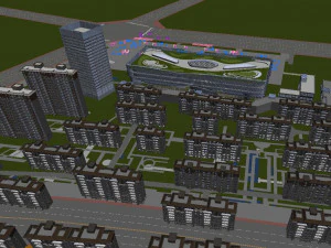 of modern commercial building appearance 3D Model