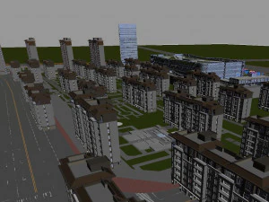 of modern commercial building appearance 3D Model