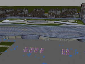 of modern commercial building appearance 3D Model