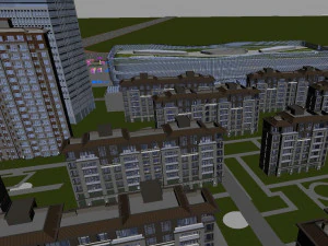 of modern commercial building appearance 3D Model