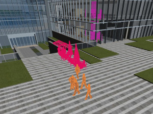 modern commercial street building appearance 3D 模型
