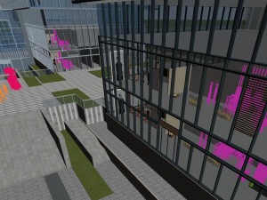 modern commercial street building appearance 3D 模型