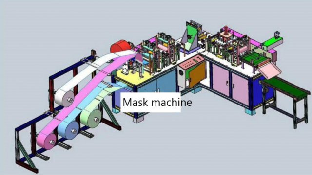 drawing of new k - n95 mask machine Modelo 3D .c4d .max .obj .3ds .fbx .stl .blend 